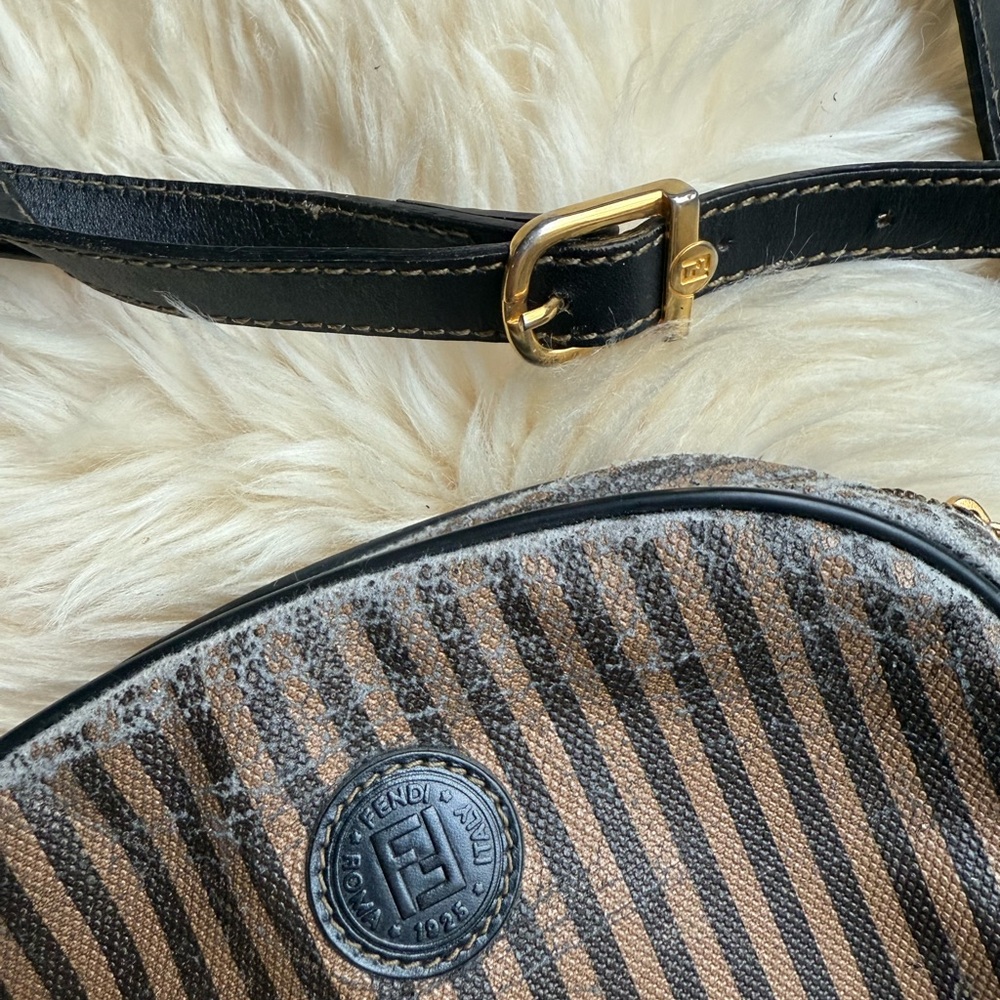 Fendi Vintage Pequin Crossbody Coated Canvas Small 7x6x1,5 - Picture 2 of 11
